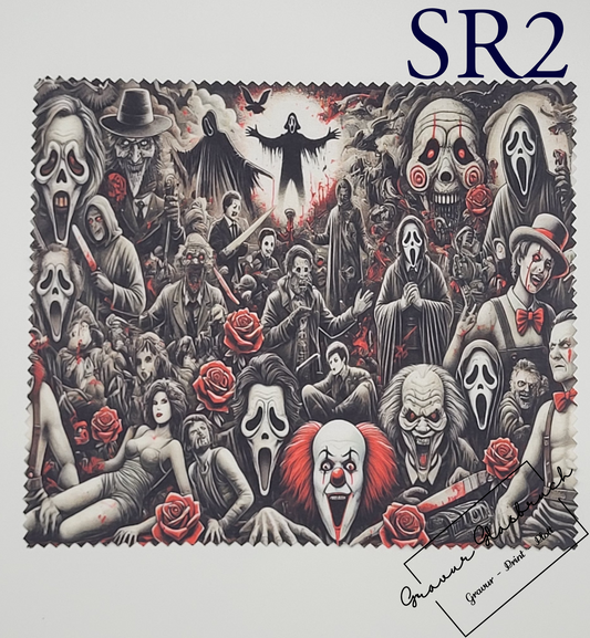 Brillenputztücher Mix rot-schwarz